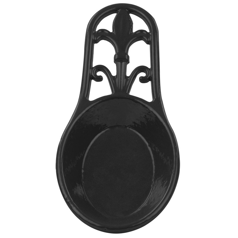 Metal Oval Spoon Rest, Black