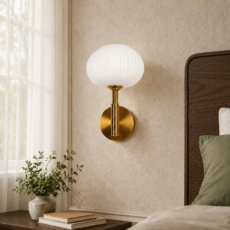 Dorris Ulah Dimmable Armed Wall Sconce, Copper