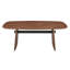Chorlette Table Top And Base In Walnut With Matte Black Cross Bar