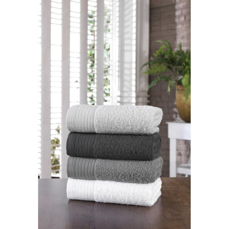 Ensemble de serviettes à main 100% coton 4 pièces Gerrard