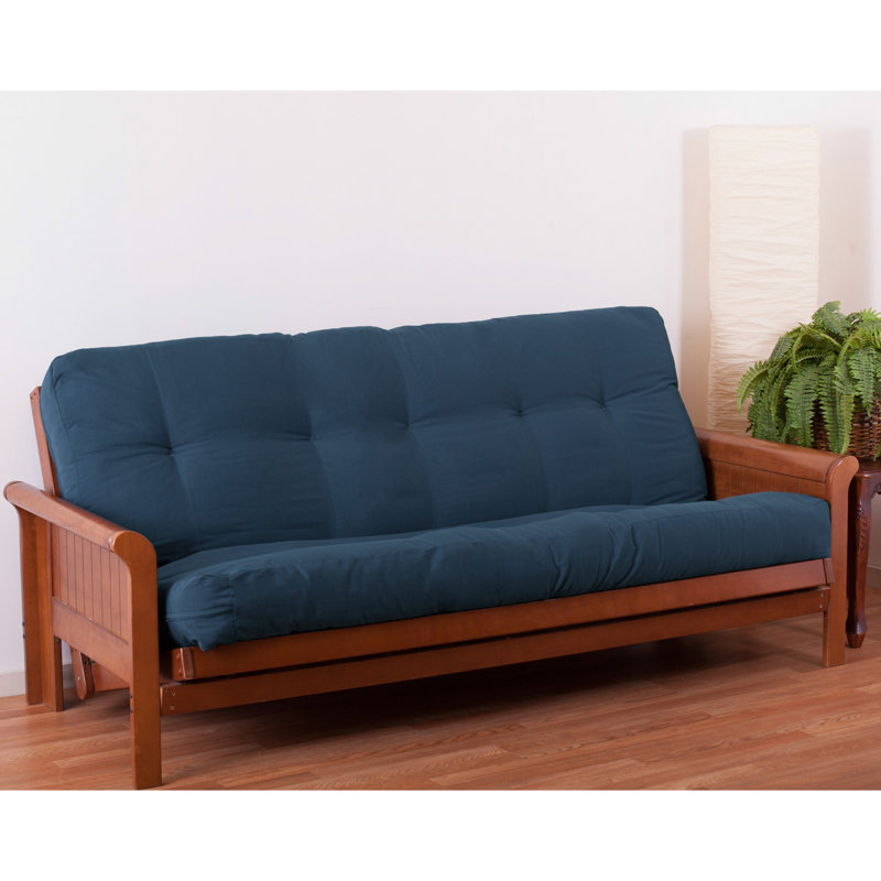 Matelas de futon à noyau en mousse rembourré de nylon Vitality, 8", Lit double, Indigo