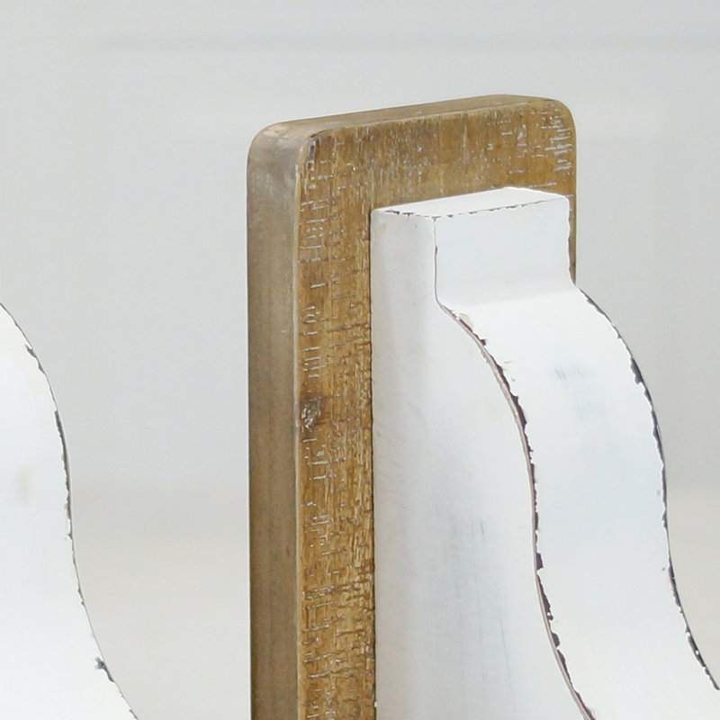 Ensemble de 2 serre-livres traditionnels blancs en bois 8 po