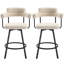 Tabouret de comptoir pivotant en lin 26 po Rabassa-451458034