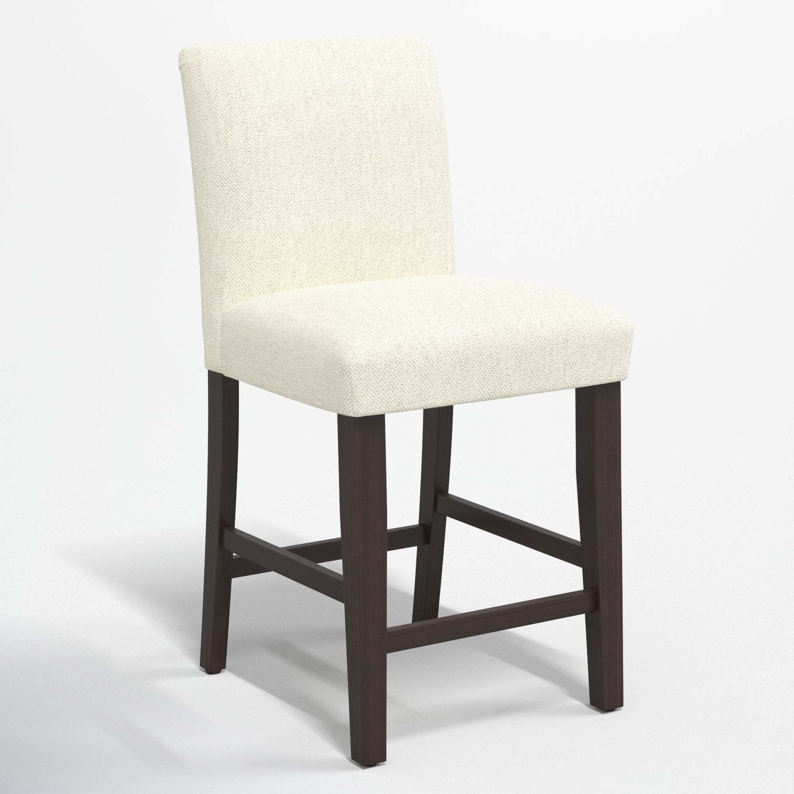 Hadrien Bar Stool, Counter Stool (26" Seat Height), Milsap Canvas Sustain® Tweed, Black Wood