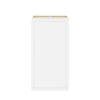 Armoire murale moderne en bouleau blanc moderne avec portes à cadre étroit et quincaillerie à fermeture en douceur pour les cuisines et les espaces polyvalents
