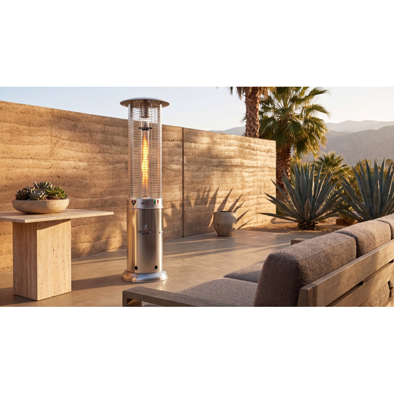 Chauffe-terrasse Lava Heat Italia Opus Lite - noir martelé, propane liquide, Hammered Black, Propane