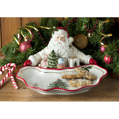 Spode Christmas Tree Figural Santa Dish