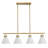 Undercliff 4 - Light Dimmable Modern Linear Kitchen Island Pendant with Milky White Glass Shade-1243863974