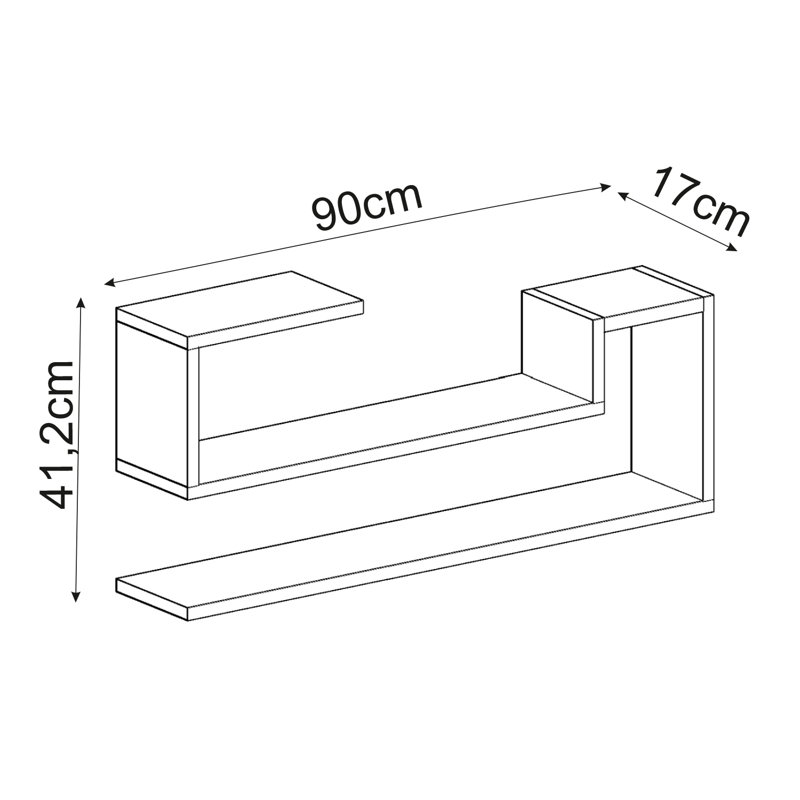 Floating Shelf, Nut Tree