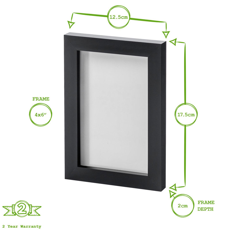 Photo Frames with 4" x 6" Mount - 8" x 10" - Black/Grey, 12.50cm W x 17.50cm H x 2cm D, White