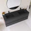 Meuble-lavabo mural 60 po avec lavabo à surface solide noir 60 po-1393235871