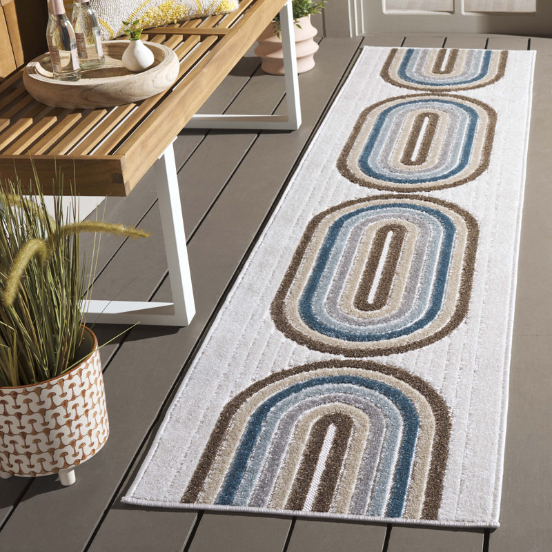 Jhoana Performance Geometric Rug, Runner 2' x 8'