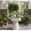 Mushroom Side Table – Geometric Pedestal Design – Multi-Purpose Outdoor/Indoor Accent Table, Easy-Clean Matte Finish-604727220