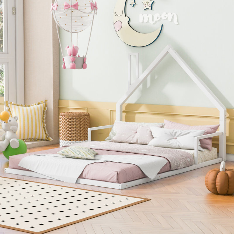 Ailton Metal Platform Bed, Full, White