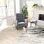 Chaise berçante en tissu et bois massif-678192587