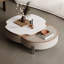 Table basse avec cuir de selle