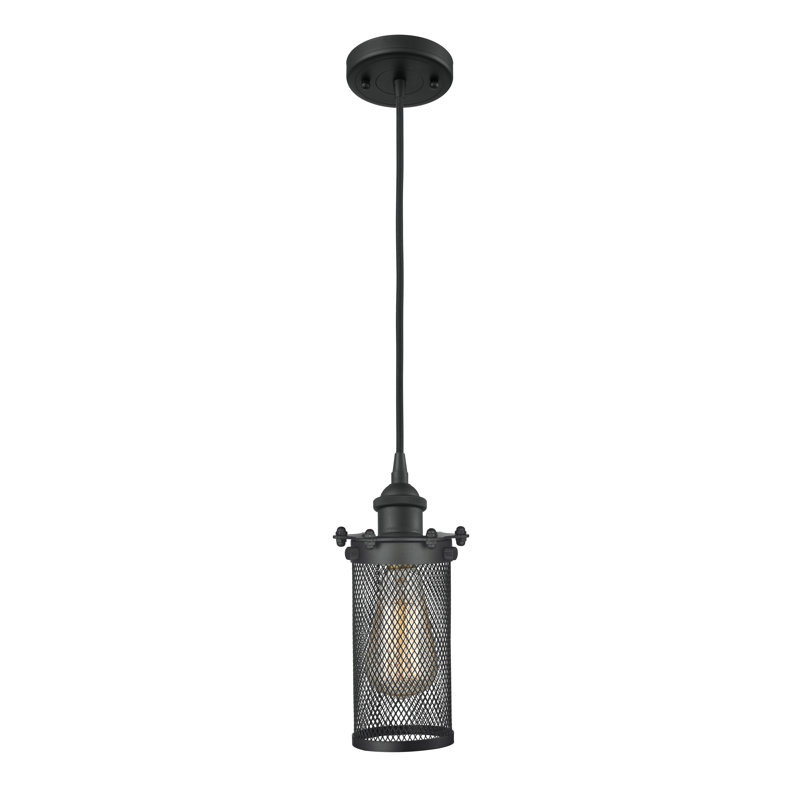 Luminaire suspendu cylindrique de style lanterne à 1 lumière Calixta, Ampoule incandescente rétro de 60 watts
