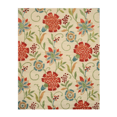 Tapis ivoire en laine touffeté à la main Bianca Luna
