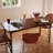 Modern Nut-Brown Rectangular Solid Wood Dining Table-193257973