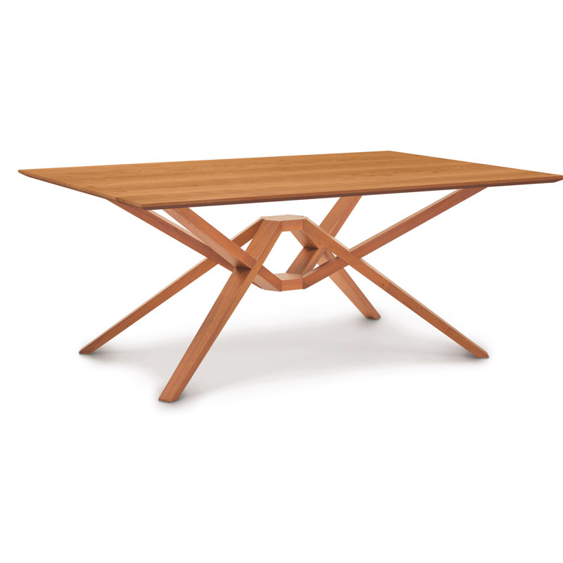 Table de salle à manger fixe en bois massif 48 "Exeter, L 72 po x l 48 po, Cerisier naturel