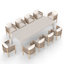 Patio Dining Set Extendable Table,