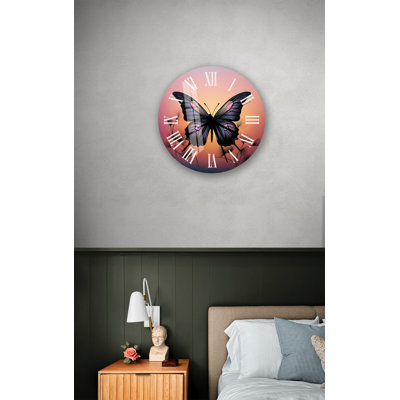 Horloge murale moderne en verre trempé 24 po