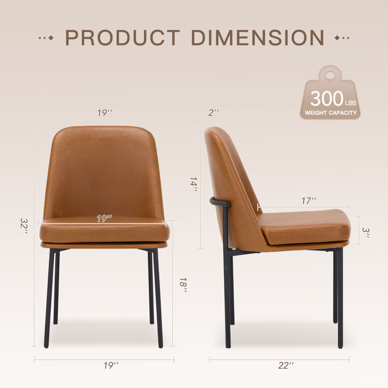 Upholstered Parsons Side Chair Dining Chair, Brown