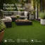 Tapis de gazon artificiel 6 pi x 20 pi, gazon synthétique de 0,8 po pour les espaces de salle à manger de patio, de balcon et de jardin
