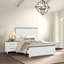 White Color Pinewood Modern Farmhouse Style 3pc Bedroom Set Bed 2x Nightstands Two-Tone Design-133528382