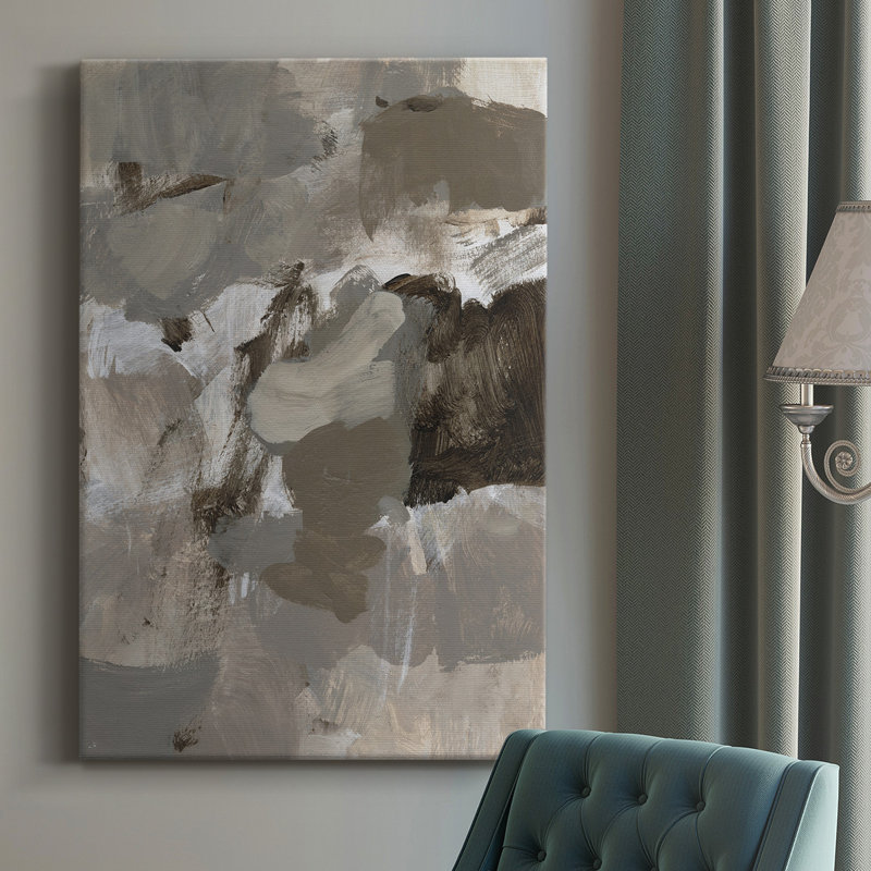 Café II - peinture sur toile tendue, H 27 po x l 16 po x P 1 po