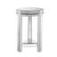 Table de bout à miroir en octogone avec incrustation de cristaux, petit canapé moderne à 2 niveaux avec rangement, table d'appoint décorative argentée pour le salon, la chambre à coucher, le café et les petits espaces l 13,8 po x P 13,8 po x H 21 po