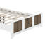 Lit plateforme contemporain en bois de style campagnard avec bandes décoratives en bois-80021526-80021527