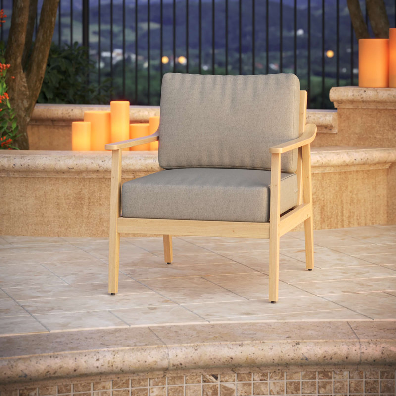 Coussin de siège extérieur Amala Sunbrella®, Sunbrella® spectre colombe, L 25 po x P 25,5 po