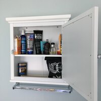 Allare 18.75'' W 19'' H Surface Framed Medicine Cabinet Mirror Adjustable
