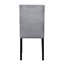5 pièces: table en bois noir, 4 chaises en velours gris pour une table brunch et des chaises d'appoint, espace de détente