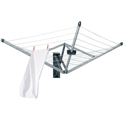WallFix Wall-Mounted Clothes Drying Rack with Protective Cover