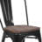Ketchum Clear Coated Metal Stackable Chair with Wood Seat-1835193500