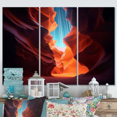 " Upper Antelope Canyon IV " 3 Piece Art Mixed Media Print