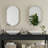 20X34 Inch Oval Recessed Medicine Cabinet, Metal Framed Bathroom Wall Cabinet With Mirror And Adjustable Shelves, Wall Mirror With Storage For Bathroom-1767991841