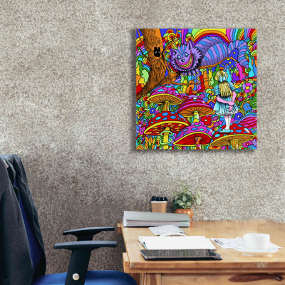 "Epic Graffiti" Cheshire Cat Alice "par Howie Green, Trinx" Cheshire Cat Alice "par Howie Green, art mural sur toile