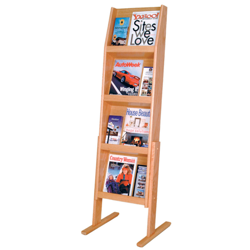 Porte-magazines autoportable Slope, Chêne clair