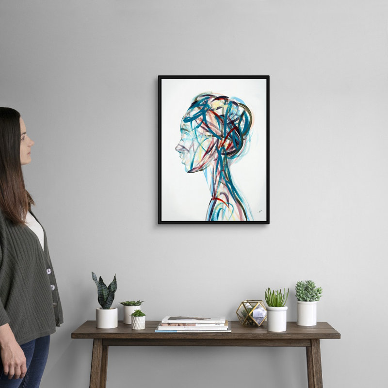«Mirrored Music I» par Sydney Edmunds, reproduction d'art graphique sur toile, Cadre flottant noir