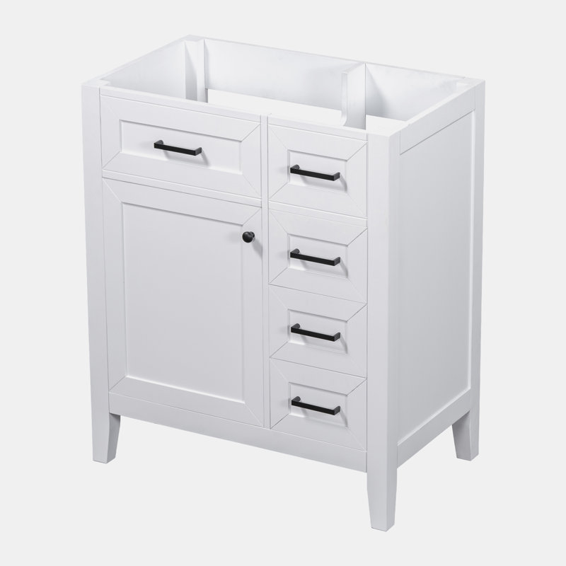 Base de meuble-lavabo simple 29,52 po seulement, Blanc