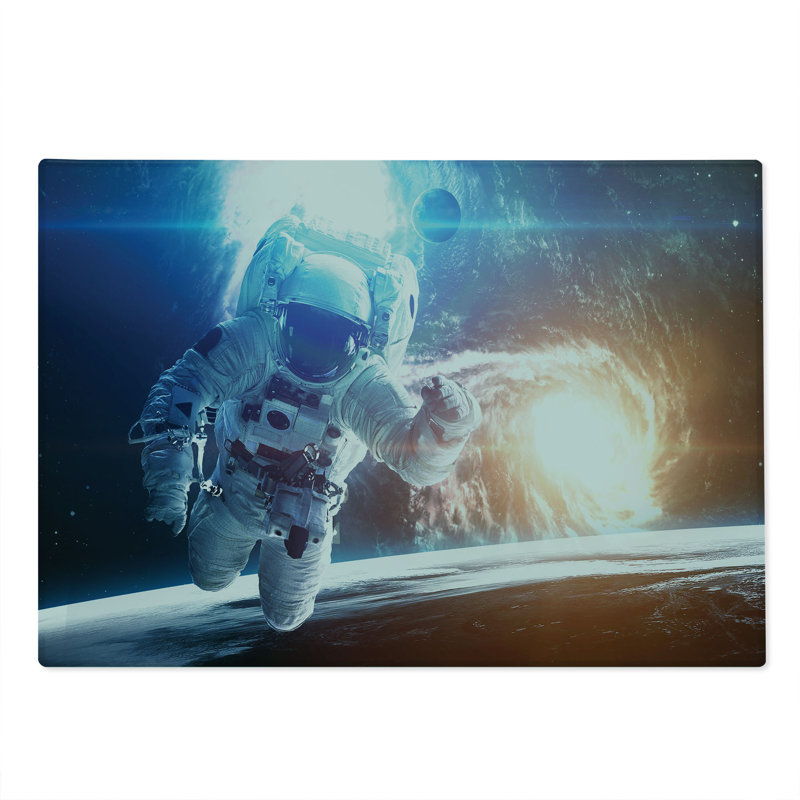 Planche à découper Ambesonne nébuleuse grande taille Galaxy Cosmonaute espace bleu jaune