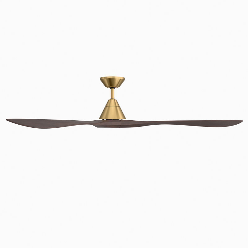 Ventilateur de plafond intelligent à 3 pales en bois naturel Carve avec télécommande incluse, 72"