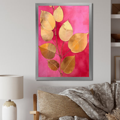 Harmony II feuilles roses et or