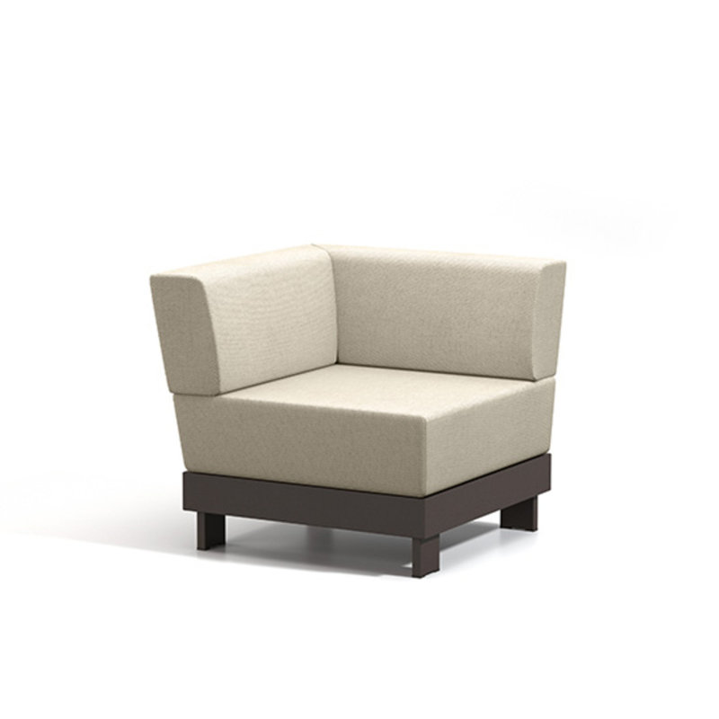 Urban Corner With Cushion, Canvas Sapphire, Carbon
