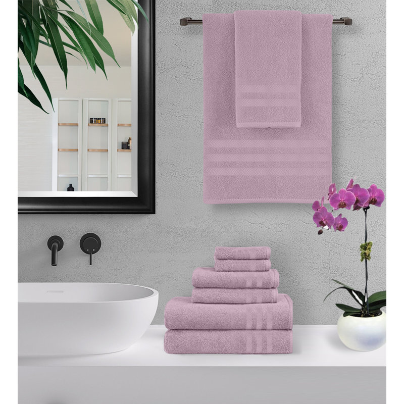 Ensemble de serviettes 6 pièces 100% coton , Lavande