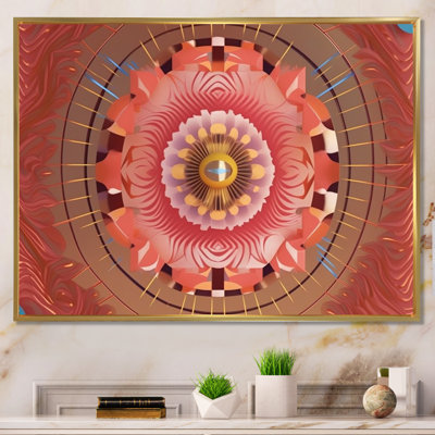 Futur Minimalisme rétro - Mandala rose I - reproduction sur toile