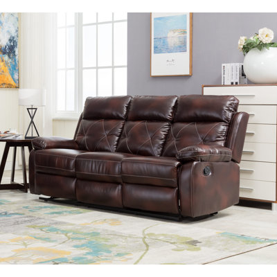 Svendsen 78 " Faux Leather Sofa Reclining